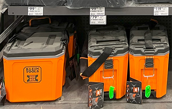 Klein Tools at Lowes 2023 ModBox Tool Boxes Covered in Dust
