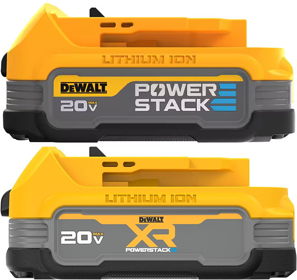 Dewalt PowerStack Battery Before and After XR Rebrand