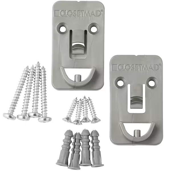 Closetmaid closet rod mounting brackets that look like faces